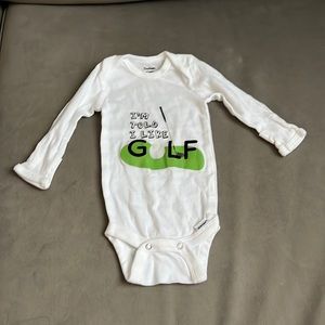 NWOT Gerber | “I’m told I like golf” long sleeve onesie | 0-3 months